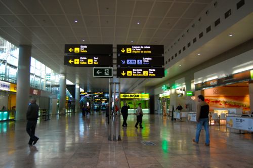 Alicante, Spain - arrivals hall - Alicante Airport car hire