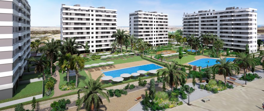 Panorama Mar: nuevos apartamentos con piscinas y jardín comunitario