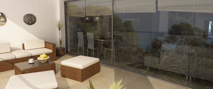 La Vila Paradis, Villajoiosa: Wide terraces with sea views