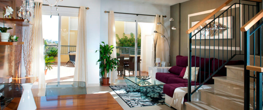 New houses for sale in Calpe, Taylor Wimpey’s private residential Montesol: Living room
