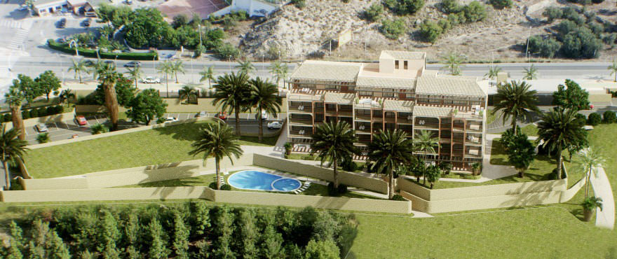 Playa Paraíso - La Vila Paradís apartamentos: piscina y jardín comunitario
