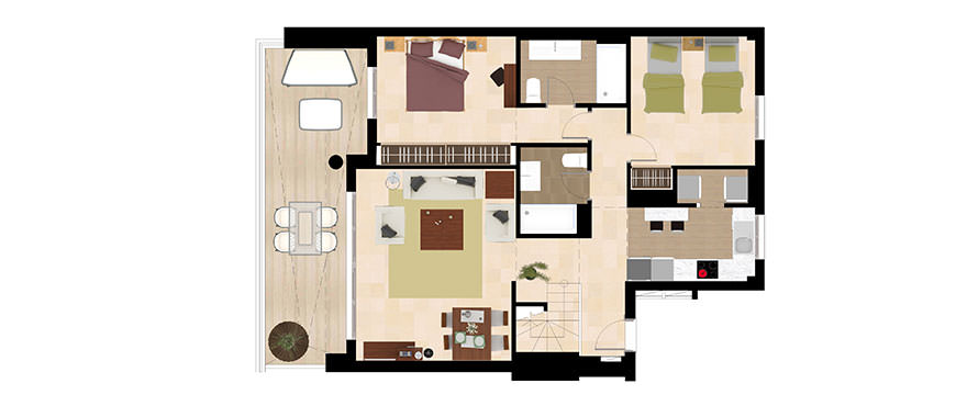 Avalon apartments for sale in Costa del Sol: 2 bedroom penthouse