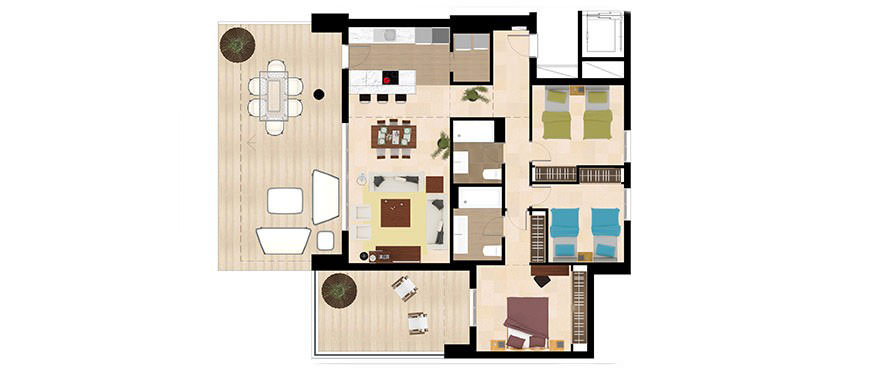Avalon apartments for sale in Costa del Sol: 3 bedroom apartment