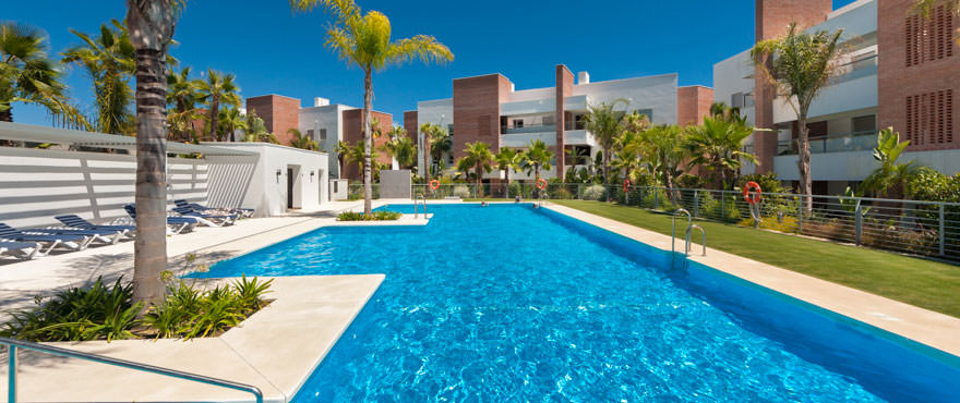 Avalon apartments for sale in Costa del Sol: View from the swimming pool