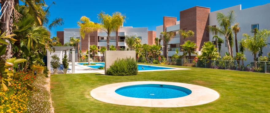 Avalon apartments for sale in Costa del Sol: View from the swimming pool