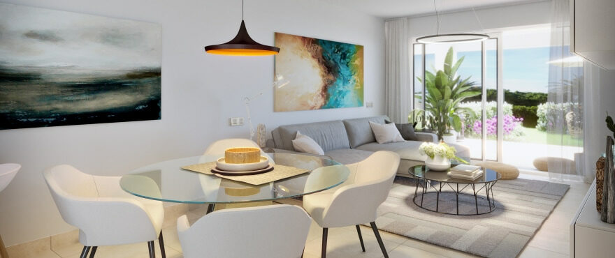 Bright spacious living room at Senses Cala Anguila