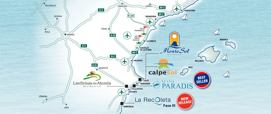 Mapa Costa Blanca