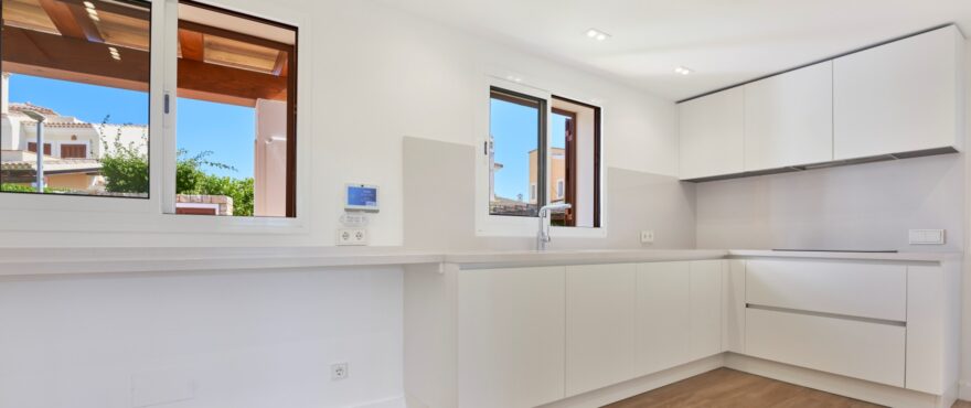 Spacious kitchen of the new villa in Santa Ponsa