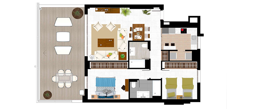Plan 2 bedroom