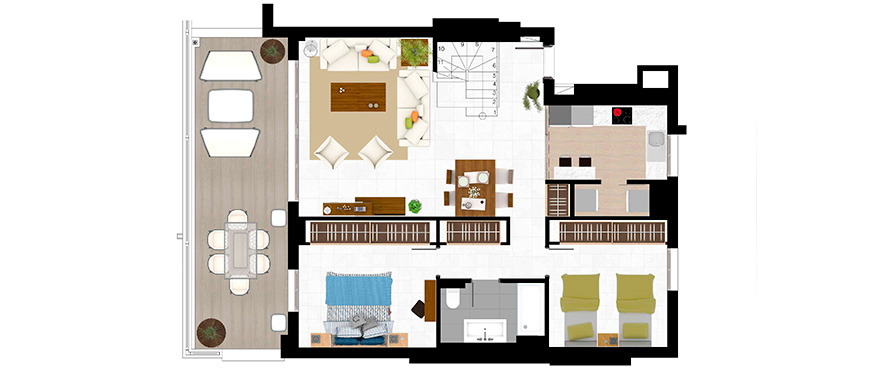 Plan 3 bedroom Duplex
