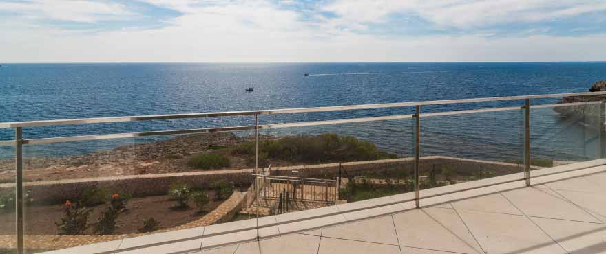 Sea views from the terrace at Cala Magrana Mar