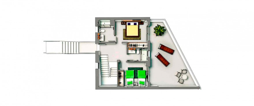 floor plan with 2 bedrooms and 2 bathrooms