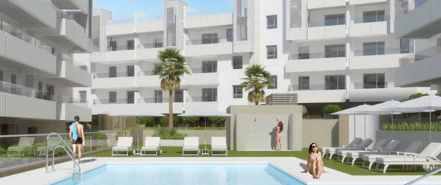 Lägenheter till salu med pool i San Pedro de Alcántara, Marbella, Costa del Sol