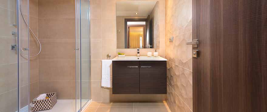 Modern bathroom design at Acqua, Marbella, Costa del Sol