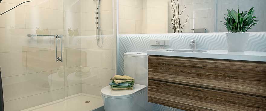 Modern bathroom design at Jardin del Mar