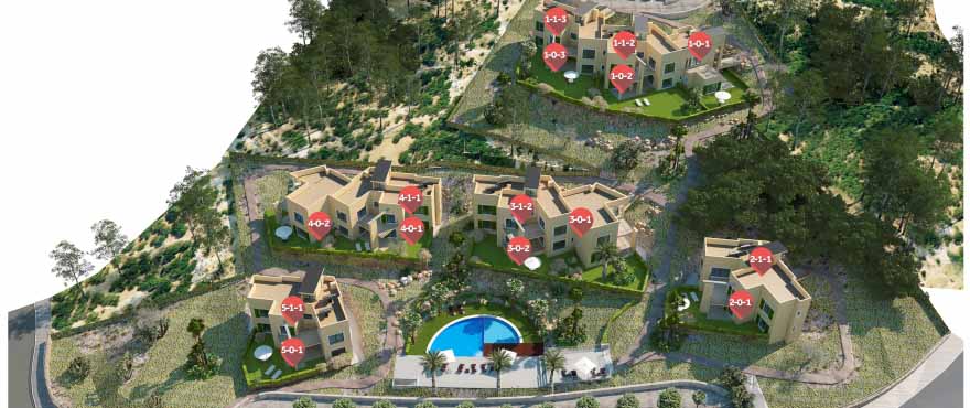 Cala Vinyes Hills communal swimming pool and gardens, Calvia