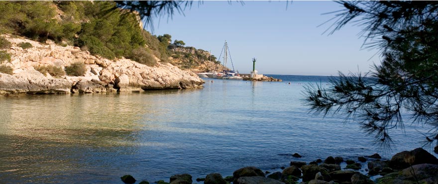Cala Vinyes, Mediterranean beach, Mallorca, Spain