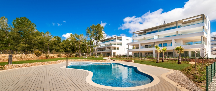 Serenity, spacious apartments for sale with communal swimming pool, Santa Ponsa