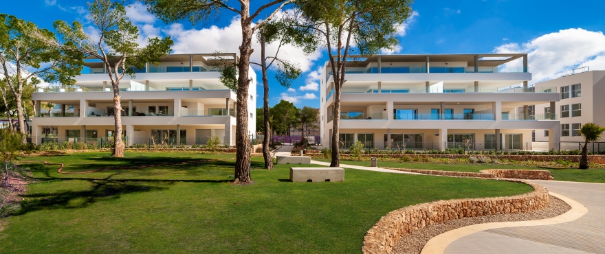 Serenity, new apartments for sale with comunal gardens, Santa Ponsa