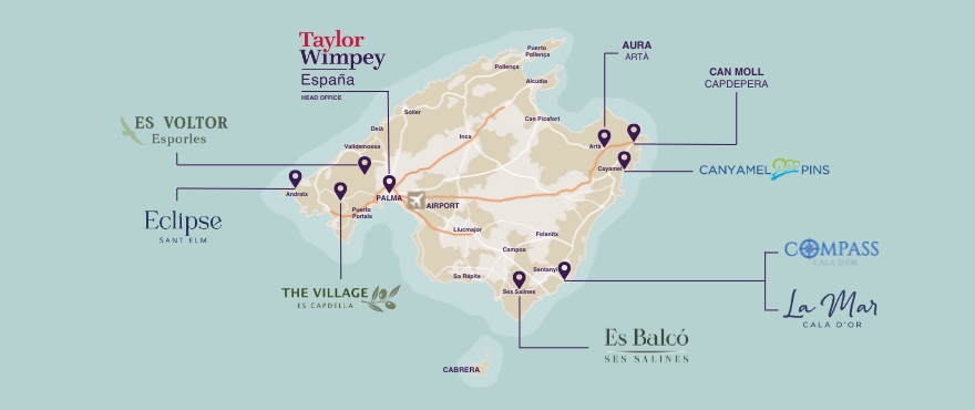 Carte Taylor Wimpey Mallorca