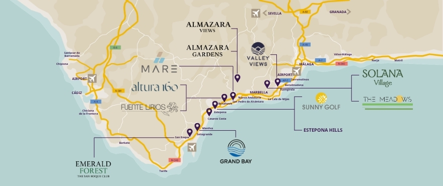 Carte Taylor Wimpey Costa Sol Carte Taylor Wimpey Costa Sol
