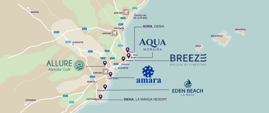 Karta Costa Blanca, Taylor Wimpey Spanien