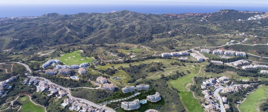Panoramic views of the new homes at “Grand View”, Mijas, Costa del Sol