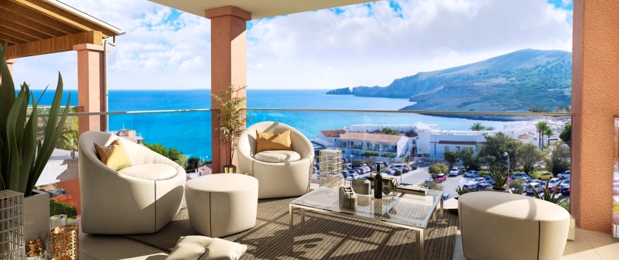 Royal Blue, new apartments with views of the sea and of Cala Mesquida, Capdepera, Majorca