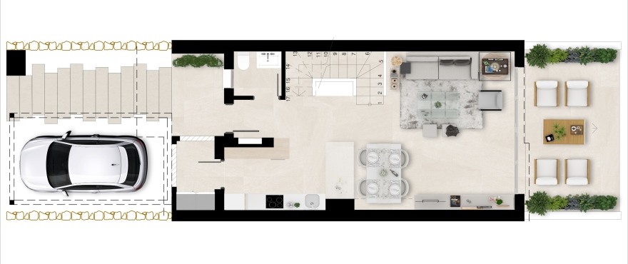 Green Golf, plan of the ground floor