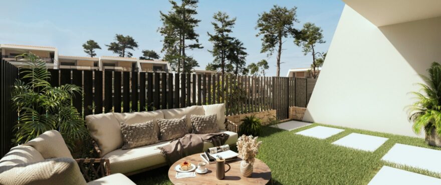 Large terrace of the new residential Aqua in Moraira