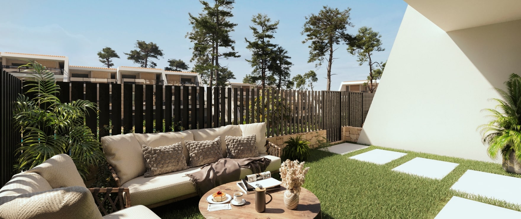 Grande terrasse dans la nouvelle résidence Aqua à Moraira. Grande terrasse dans la nouvelle résidence Aqua à Moraira.