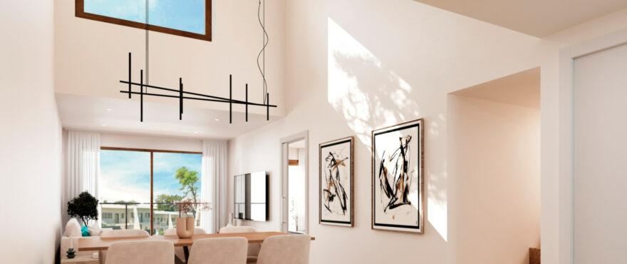 Bright living room at Aqua, Moraira, Alicante