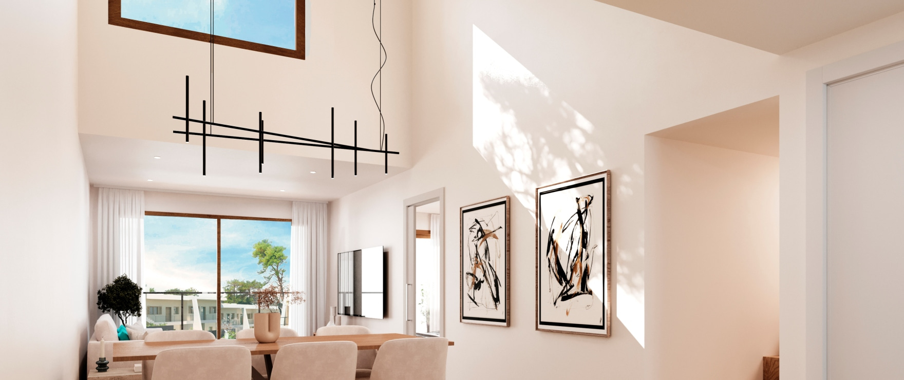 Salon lumineux dans la résidence Aqua, Moraira, Alicante Salon lumineux dans la résidence Aqua, Moraira, Alicante