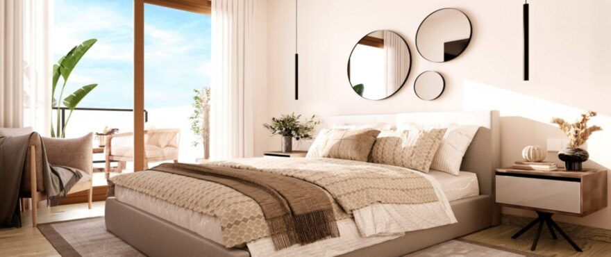 Bright modern bedroom