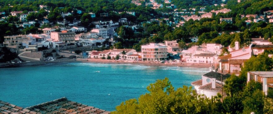 Crystalline waters at the beaches of Moraira, Costa Blanca