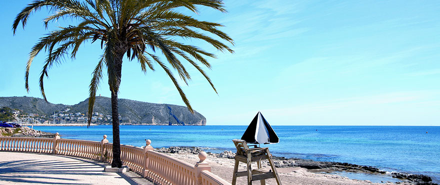 Plage de La Ampolla, Moraira, Alicante, Costa Blanca Plage de La Ampolla, Moraira, Alicante, Costa Blanca