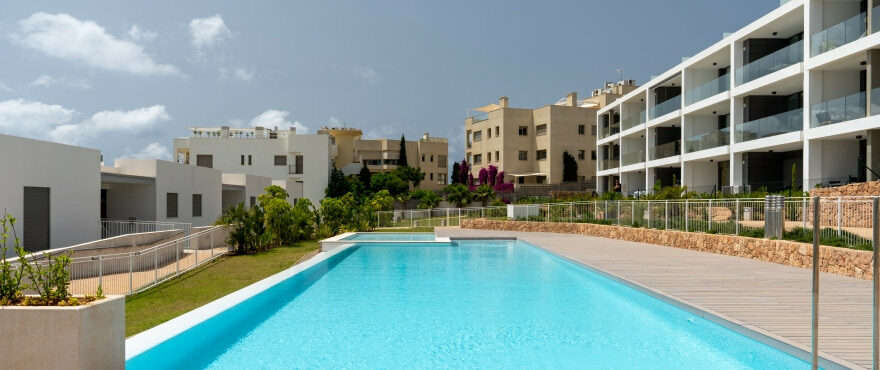 Sunset Ibiza, new apartments with pool at Cala Gració, Ibiza