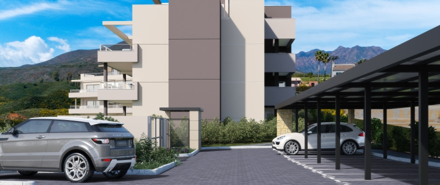 Appartements avec parking extérieur et grande terrasse offrant vue panoramique