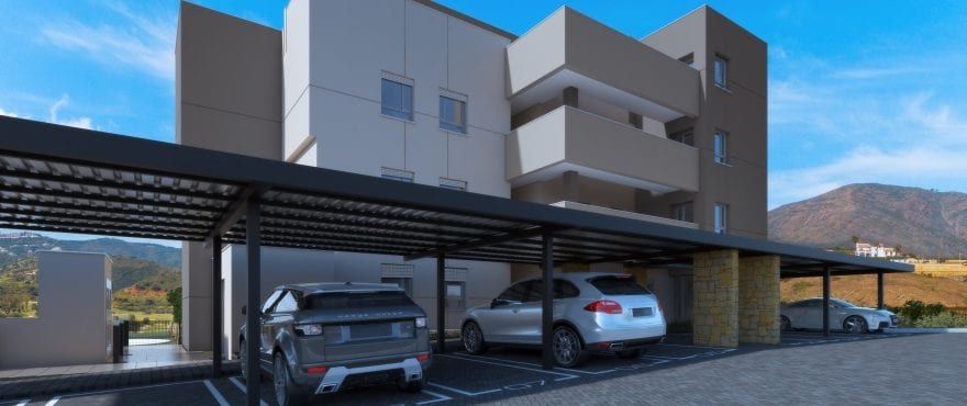Apartments with outdoor parking and large terraces with panoramic views