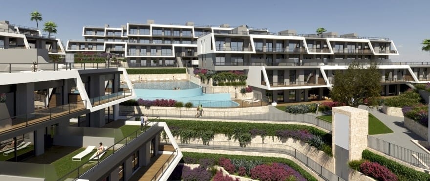 Продаются апартаменты в Гран-Алаканте с бассейном и садами общего пользования