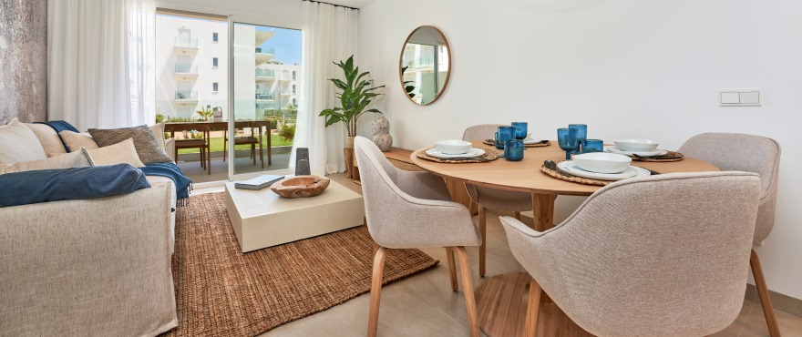 Bright livingroom in the new Compass apartments