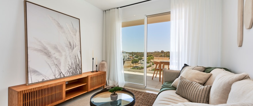 Bright livingroom in the new Compass apartments