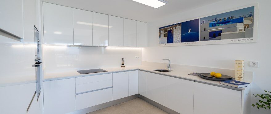 Cuisine moderne dans les appartements neufs en vente Iconic, Gran Alacant