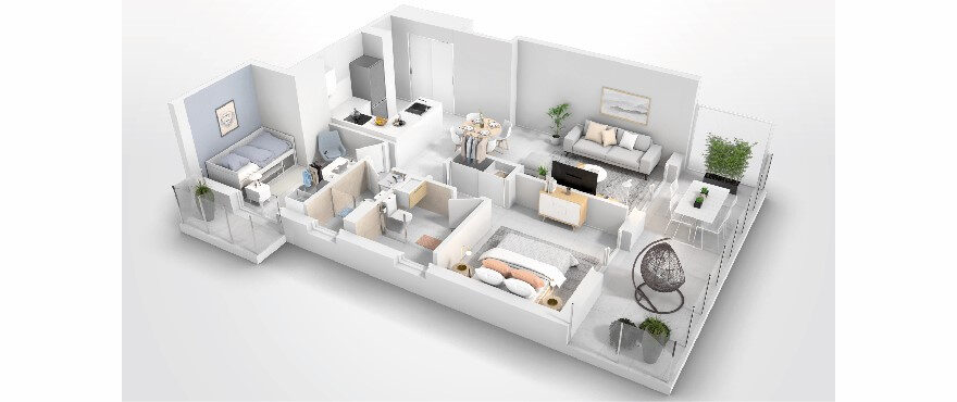 Compass Cala d’Or, floorplan 2 bedroom apartment