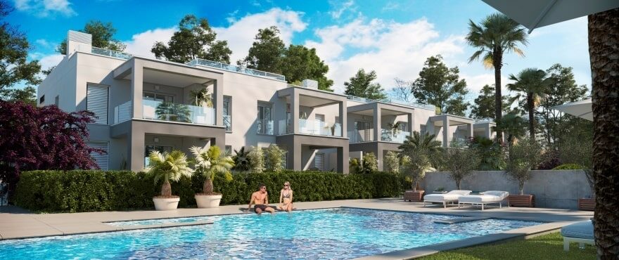 New exclusive apartments with communal pool