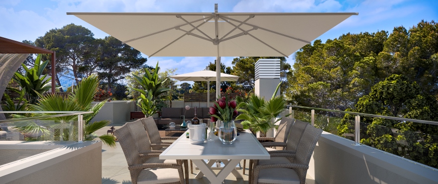 Port Blau, Nuevos apartamentos con terrazas en solárium