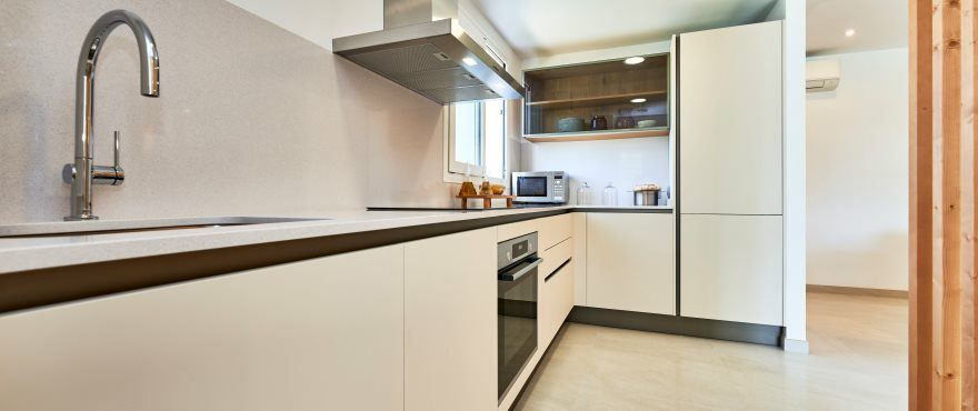 Modern open kitchen at Port Blau