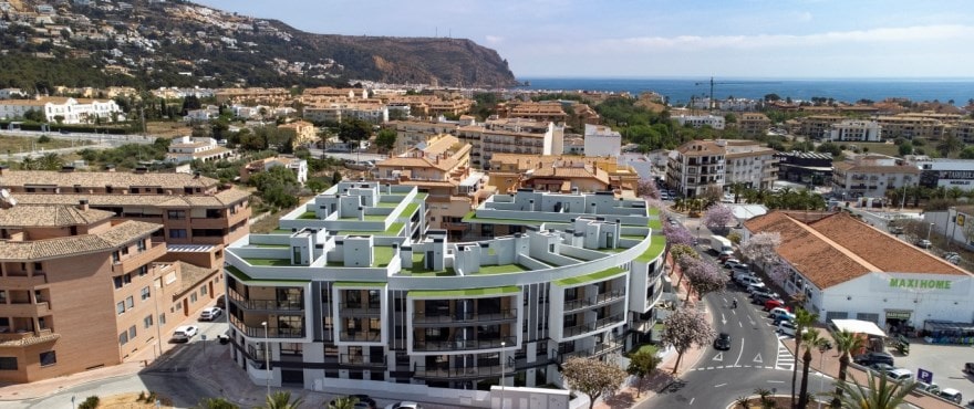 Essential New 2 and 3-bed apartments for sale in Javea, Alicante, Costa Blanca , with every service available.