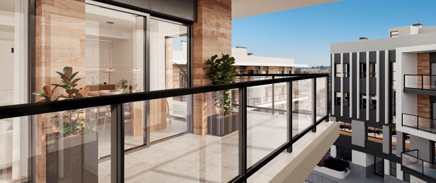 Grande terrasse dans la nouvelle résidence Essential à Jávea