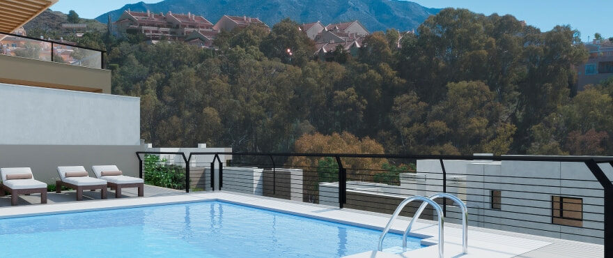 Marbella Lake, nya lägenheter med trädgård och gemensamma pooler